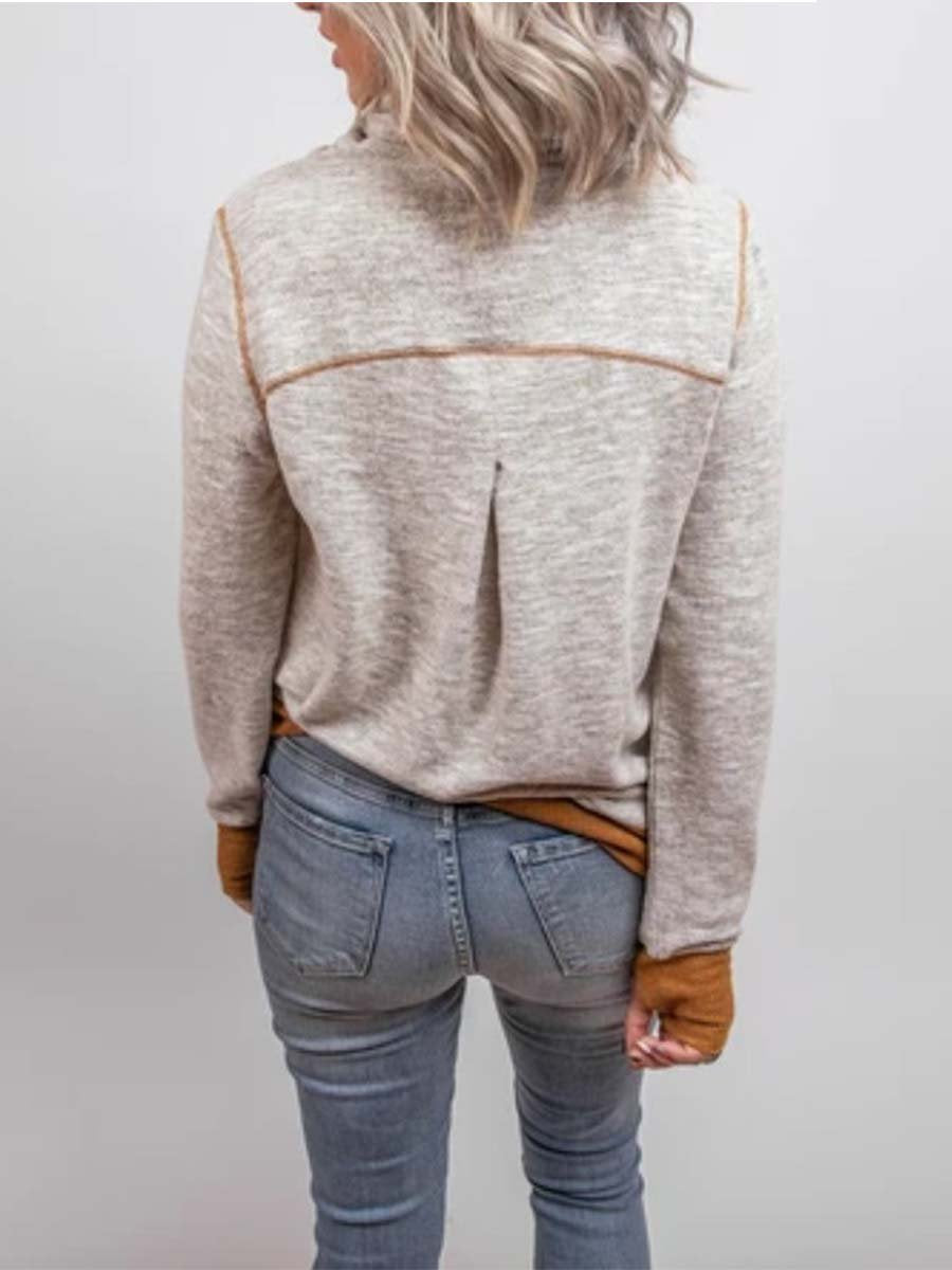 Stunncal Piled Collar Sweatshirt