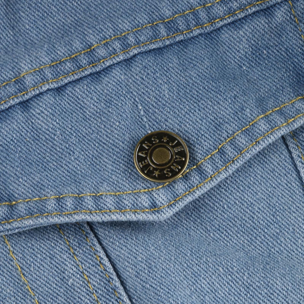 Stunncal Padded Warm Hole Large Fur Collar Denim Jacket(4 colors)