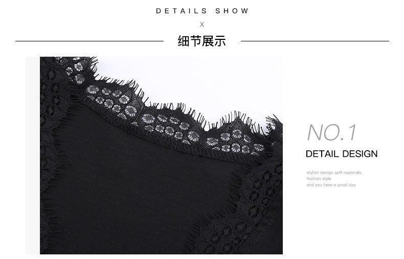 Stunncal Inside And Outside Lace Sleeveless Loose Tops(5 colors)