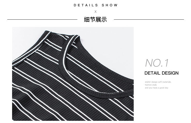 Stunncal Striped Round Neck Dress(8 Colors)