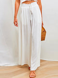 Stunncal Drawstring Elastic Waist Wide Leg Baggy Pants(5 Colors )