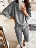 Stunncal Long Sleeve Knit Sweatshirt Loungewear