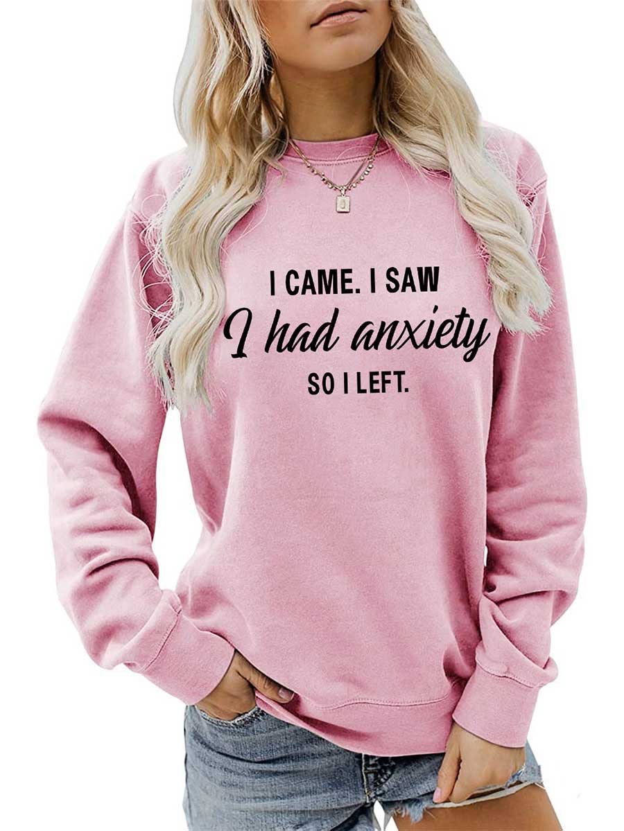 Stunncal Alphabet Women's Autumn and Winter Long Sleeve Sweatshirt