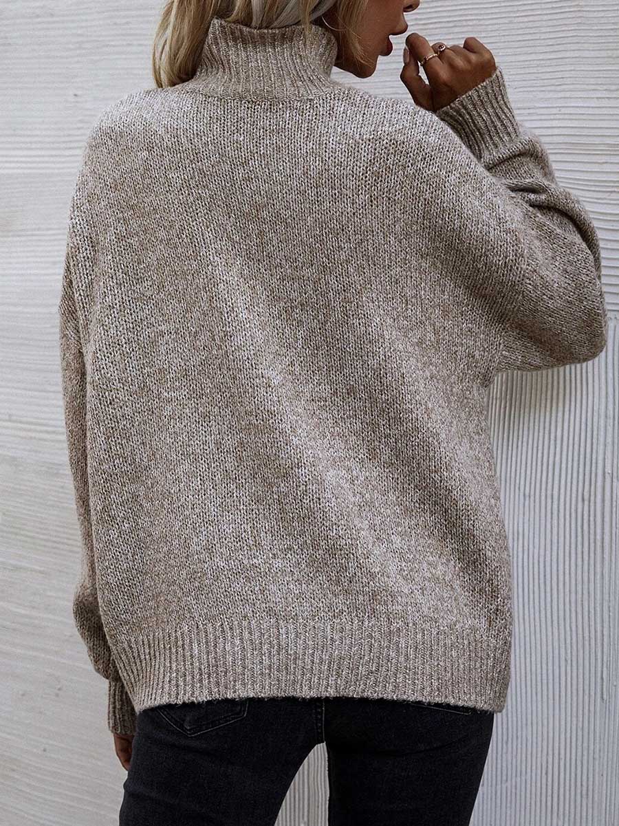 Stunncal Loose Round Neck Pullover Twist Sweater