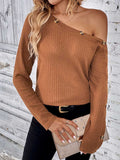 Stunncal Long Sleeve Knit Slim Strapless Top