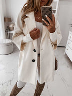 Stunncal Tweed Coat With Seven-quarter Sleeves