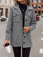 Stunncal Plaid Flap Pocket Jacket
