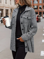 Stunncal Plaid Flap Pocket Jacket