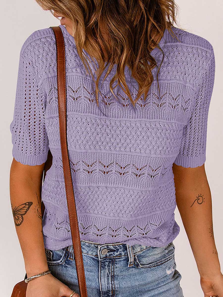 Stunncal Round neck pullover bottom shirt