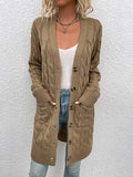 Stunncal Long Twist Sweater Button Cardigan