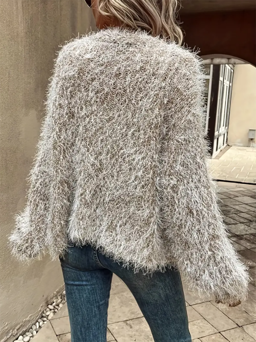 Stunncal Plush Top Solid Color Jacket