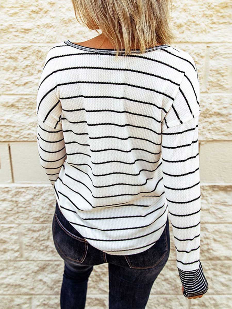 Stunncal Bottom Shirt Round Neck Loose Tops