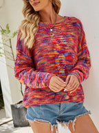 Stunncal Gradient Color Long Sleeve Sweater