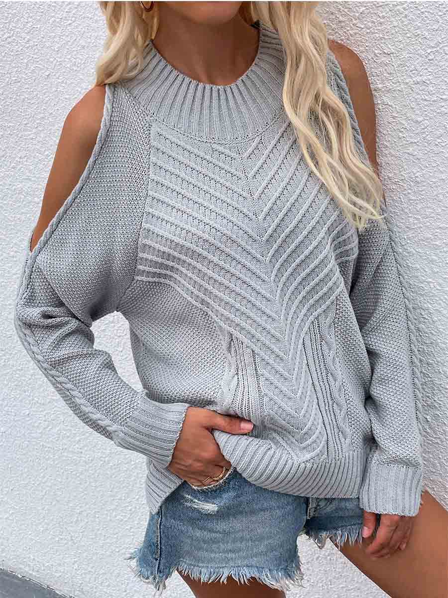 Stunncal Off-shoulder Knit Sweater