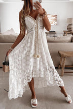 Stunncal Crochet Fringe Lace Dress