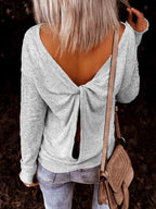 Stunncal Casual Open Back Sweatshirt