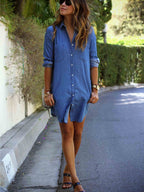 Stunncal Denim Blue Shirt Dress