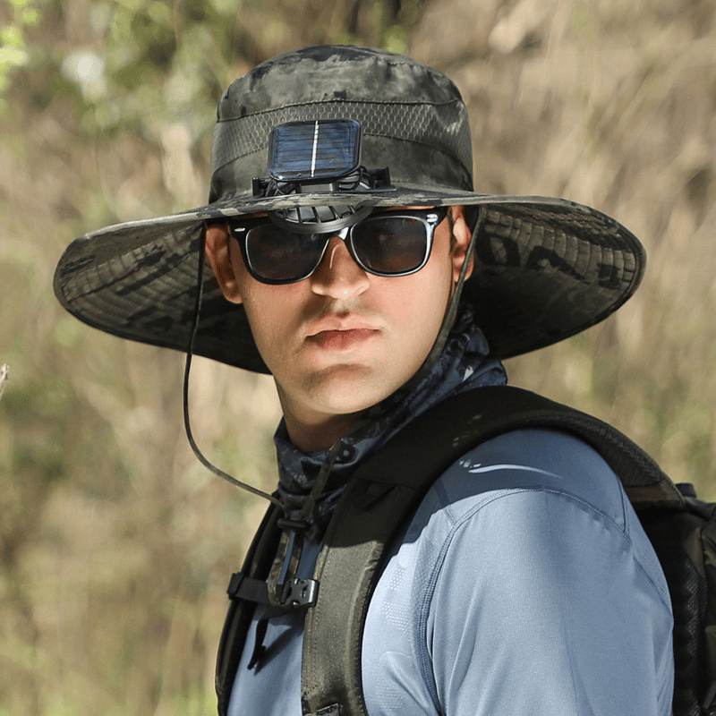 🎁Best father‘s Day Gifts❤2025 New Ultralight Solar Fan Sun Hat – Lighter Than a Baseball!⚾(Only 11oz)：Japanese Design