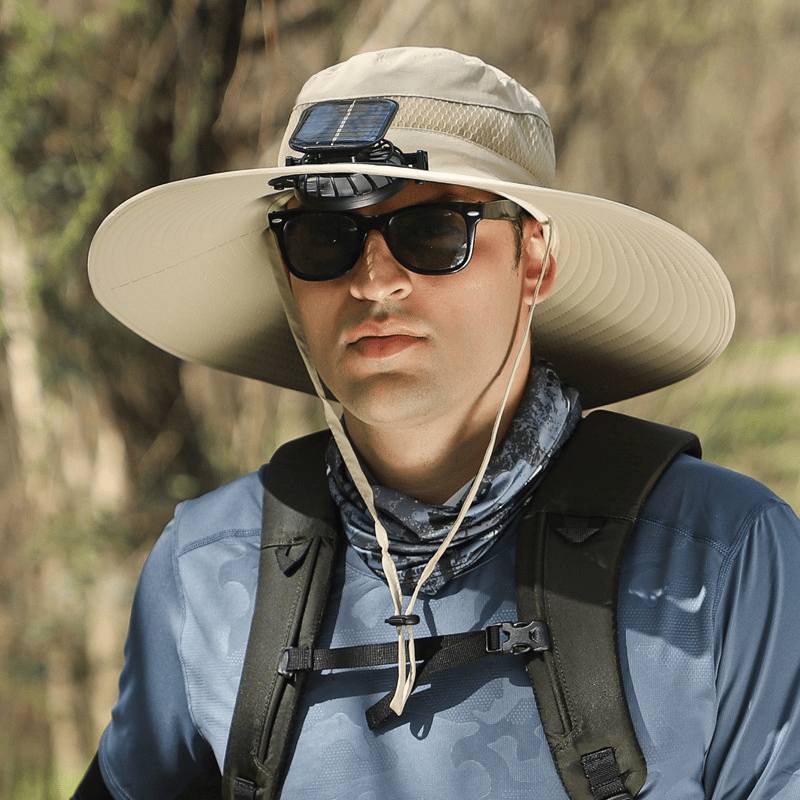 🎁Best father‘s Day Gifts❤2025 New Ultralight Solar Fan Sun Hat – Lighter Than a Baseball!⚾(Only 11oz)：Japanese Design