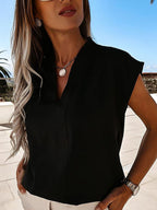 Stunncal Classic Tale V Neck Blouse