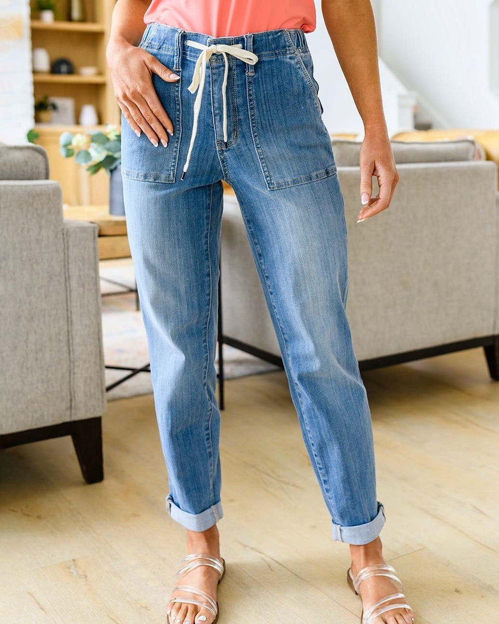 Stunncal Pull On Denim Joggers